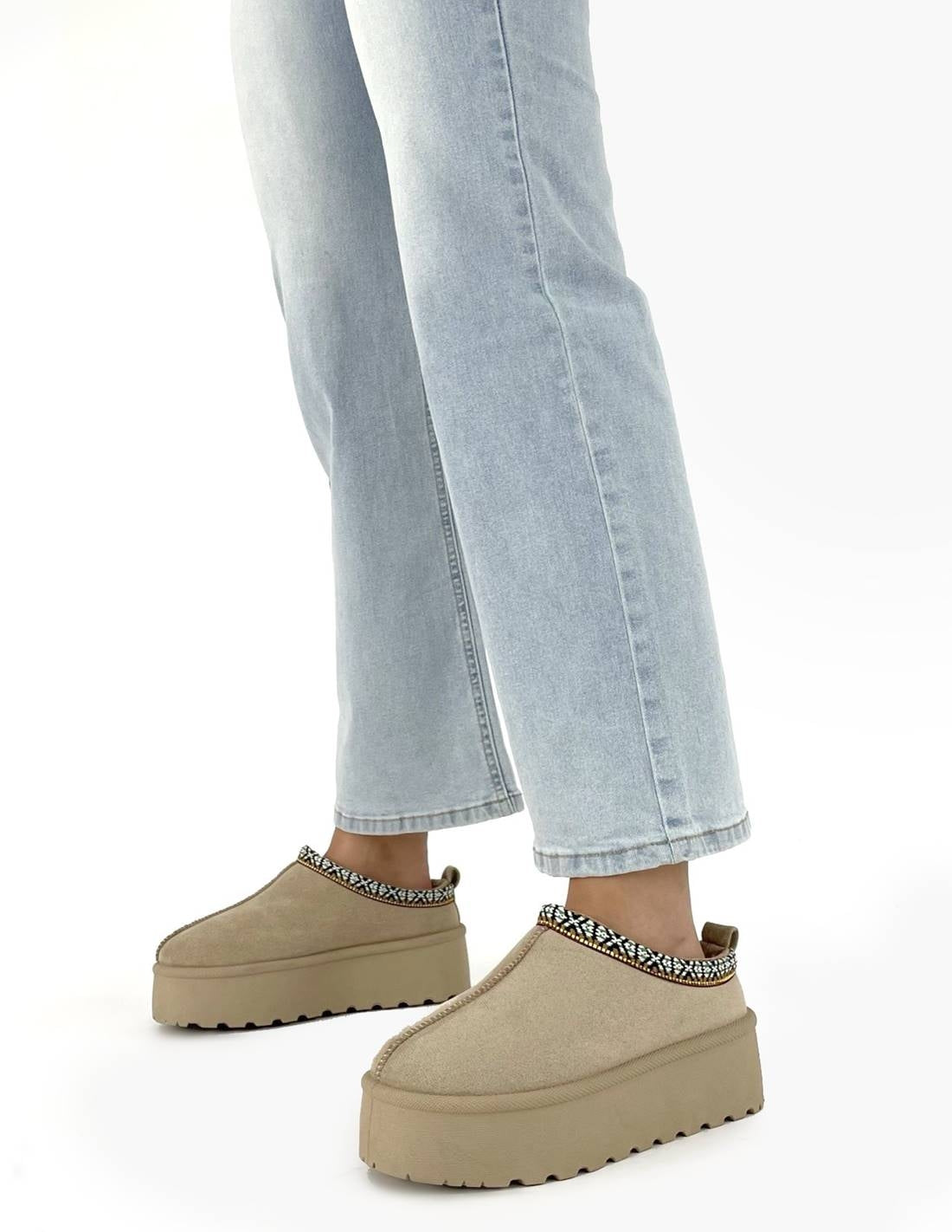 Bota australiana plataforma kaki Maremus